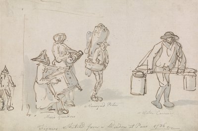 Parisian Street Figures by Thomas Rowlandson